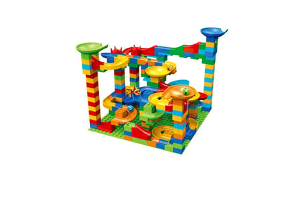 Kids Silly Face Marble Run Building Block Set - From 72pc to 514pc!