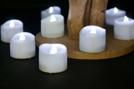 12-Pack LED Flickering Tealight Decorative Candles
