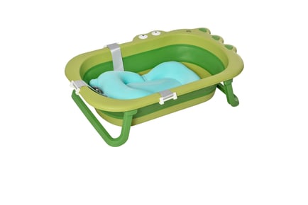 Ergonomic Baby Bathtub with Baby Cushion!