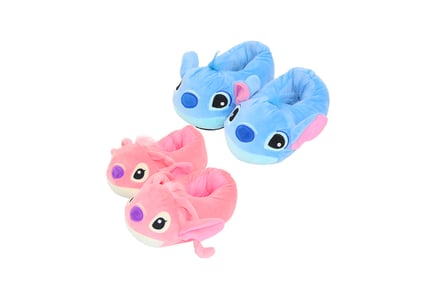 Cartoon Lilo & Stitch Inspired Plush Slippers for Kids and Adults