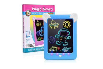 Kids Glow in the Dark Magic LCD Writing Tablet in 2 Colours
