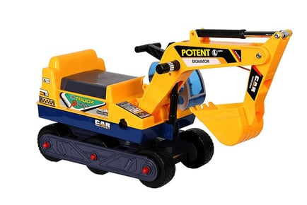 Kids Ride On Digger Push Along Excavator