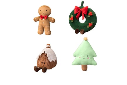 Christmas Throw Pillow - Wreath, Gingerbread Man & More!