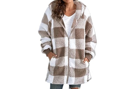 Plaid Hooded Jacket for Women in 7 Colours and 8 Sizes