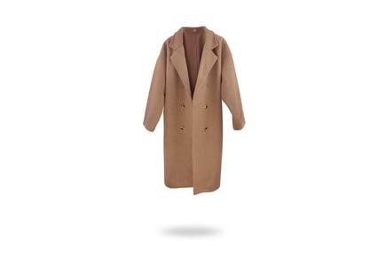 Loose Double Breasted Long Wool Coat in 2 Colours and 4 Sizes
