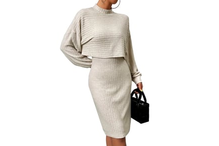 Solid Ribbed Two Piece Set for Women in 4 Sizes