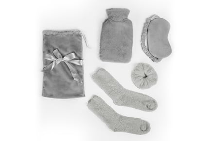 5 Pc Winter Hot Water Bottle Set with 2 Options and Colours
