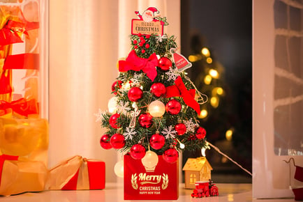 Mini Christmas Table Centrepiece Tree in 2 Sizes and 3 Colours