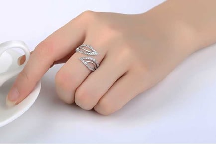 Adjustable Wrap Around Leaf Ring