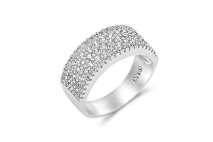 S925 Silver Plated Cubic Zirconia Ring