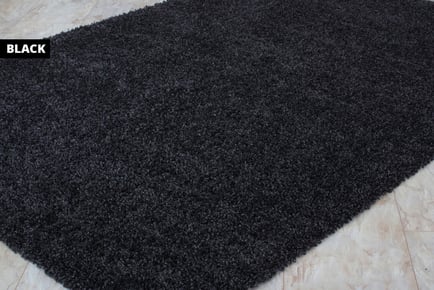 Modern thick plush rug, 200 x 290cm, Dusky Pink: