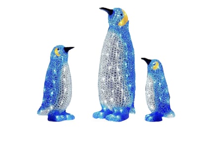 Christmas Decoration Acrylic LED Penguin Light in 4 Options