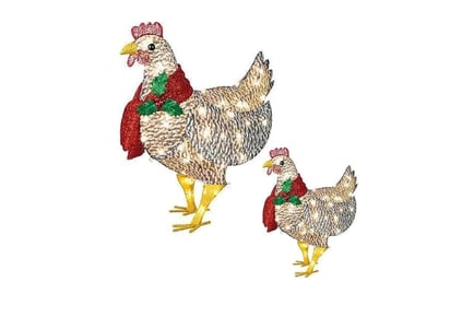 Twelve Days of Christmas 3 French Hens LED Outdoor Christmas Lights