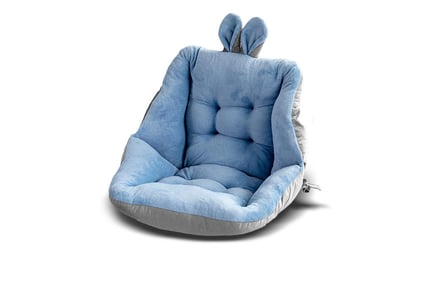 Warm Rabbit Ears Semi Enclosed Lumbar Support Seat Cushion in 6 Colours