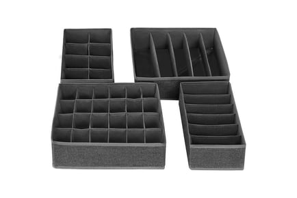 Drawer Storage Organisers in Charcoal with 2 Options