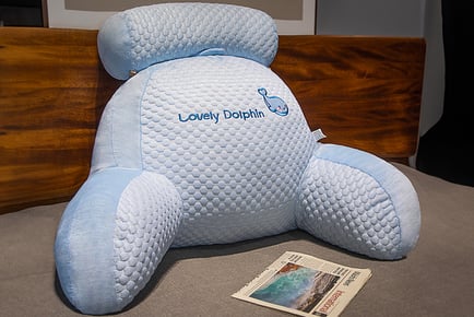 Lumbar Support Bed Pillow, 70x50cm, Whale