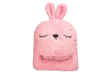 Rabbit Shaped USB Powered Foot Warmer in Grey or Pink