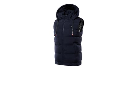 USB-Powered Rechargeable Heated Hooded Gilet - 3 Colours