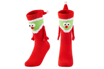 TikTok Christmas Magnetic Hand Holding Socks - multiple options!