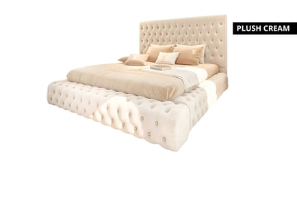 Royal Ambassador bed frame, Super King Bed Frame + Mattress, Plush Silver