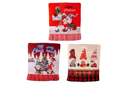 Christmas Themed Printed Chair Covers in 3 Designs