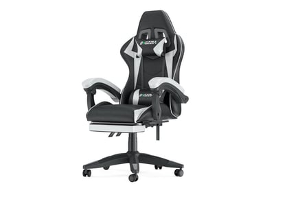 Ergonomic Gaming Chair with Footrest in 4 Colours