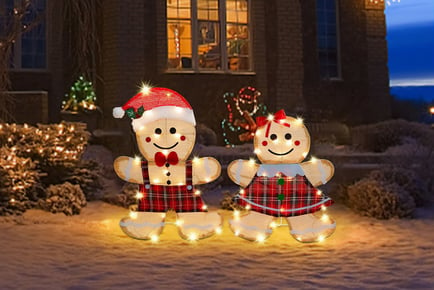 LED Outdoor Gingerbread Lights - Boy or Girl - 1 or 2 Pcs