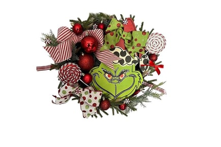 16 Inch Grinch Inspired Christmas Wreath