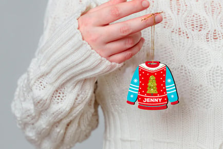 Personalised Christmas Jumper Tree Decorations - 2, 4 or 6-Pack!