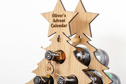 Personalised Wooden Christmas Tree Wine Bottle Rack - 2 Options