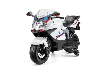 White Electric BMW Ride On Bike!