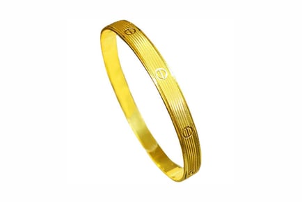 Gold Plated Stainless Steel Copper Bracelet in 5 Sizes