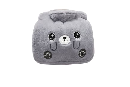 Grey Hot Water Bottle Bag with Cover