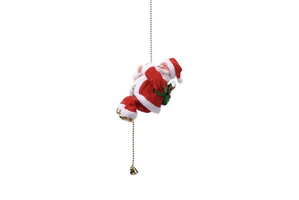 Festive Climbing and Singing Black Santa Claus Home Decoration