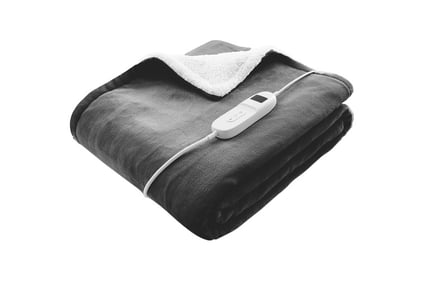 Soft Sherpa Lined Heated Washable Electric Blanket!