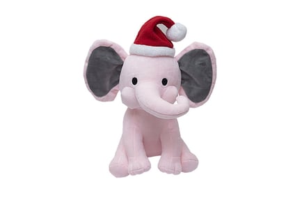 Pink or Grey Plush Elephant Soft Toy in 3 Design Options