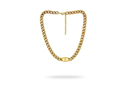 Christian Dior Inspired Gold Chunky Cuban Link Chain