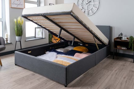 Ottoman bed storage frame and mattress, Super King