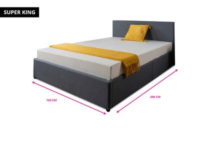 Ottoman bed storage frame and mattress, Super King