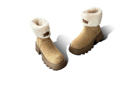 Retro Suede Snow Boots in 2 Colours and 5 Size Options