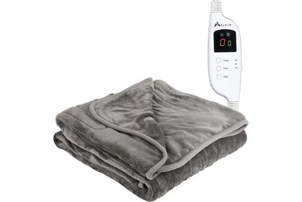 Super Soft Fleece Electric Heated Throw - 3 Heat Settings!