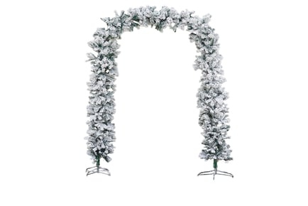 Indoor 8FT Flocked Christmas Tree Arch