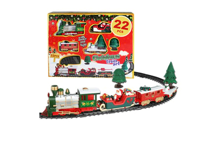 Christmas Train Track Set with Lights and Sound