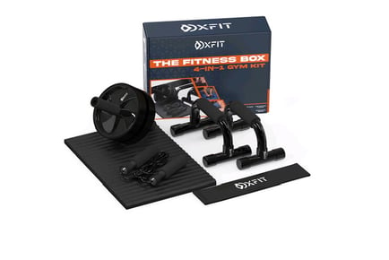 Oxfit 4in1 Home Gym Kit Ab Roller Jump Rope Bands