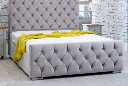 Silver Plush Velvet Florida Bed & Mattress Options!