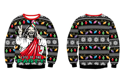 Unisex Novelty Christmas Jumper in 4 Sizes and 3 Styles