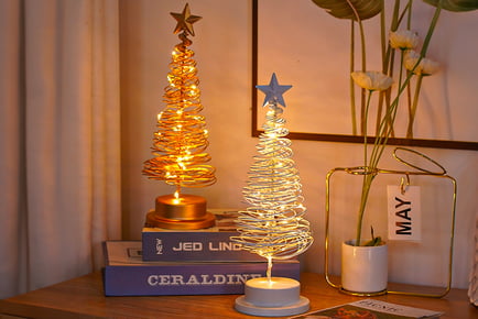 Christmas Tree Table Centerpiece Iron Night Lamp in 4 Styles