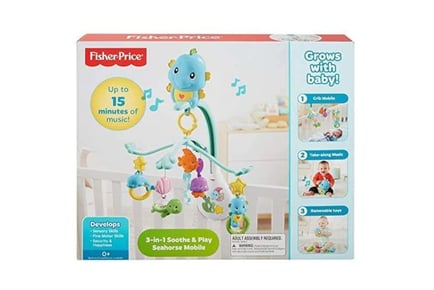 Fisher Soothe and Play Seahorse Mobile