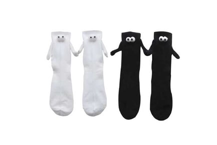 2 Pairs of Couple Holding Hands Socks