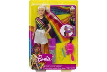 Barbie Rainbow Sparkle Hair Doll FXN96